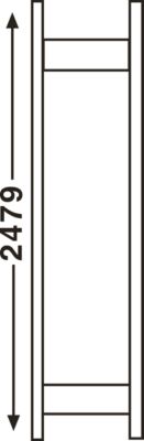 Profilé - P 300 x H 2490 mm - pour rayonnage R 3000 - galvanisé