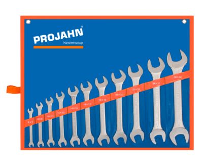 Projahn Doppelmaulschlüsselset, 11-teilig, SW 6-32 mm, CV-Stahl, Sechskant