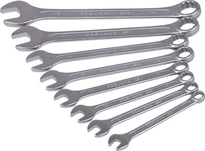 Projahn Ringmaulschlüsselset, 8-teilig, SW 8-19 mm, CV-Stahl, Sechskant; Zwölfkant