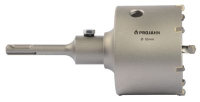 Projahn Schlagbohrkrone, Ø 82 mm, SDS-plus Aufnahme, Zentrierbohrer, Bohrtiefe ca. 50 mm, Gewinde M22, Gesamtlänge 205 mm