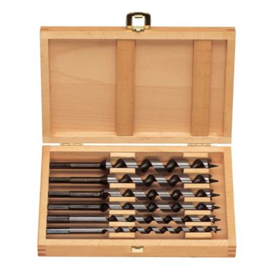 Projahn Schlangenbohrer-Set, CV-Stahl, 6-teilig, 6-kant Schaft, Ø 10-12-14-16-18-20 mm, Länge 230 mm, in Holzkassette