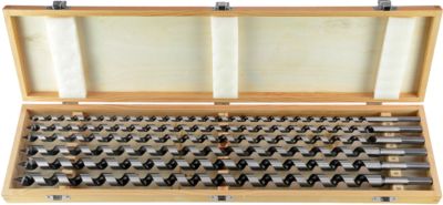 Projahn Schlangenbohrer-Set, CV-Stahl, 6-teilig, 6-kant Schaft, Ø 10-12-14-16-18-20 mm, Länge 600 mm, in Holzkassette