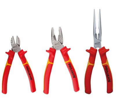 Projahn VDE Zangen-Set, 3-teilig, Werkzeugstahl, Mehrkomponenten-Griff