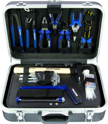 Projahn Werkzeugkoffer-Set, 164-teilig, 3/8" Antrieb, 48-Zahn-Knarre, ABS-Koffer, abschließbar
