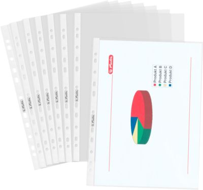 Prospekthüllen, DIN A4, PP-Folie, genarbt, dokumentenecht, 100 Stück