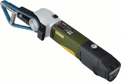 PROXXON Akku-Rohrbandschleifer RBS/A 29830, 10,8 V 2,6 Ah, Band 10x330 mm, Drehzahlregelung, abwinkelbarer Schleifarm