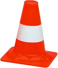 PVC Leitkegel tagesleuchtend 200 mm, 0,22 kg, robuster Pylon für Markierung, Training, Event und Parkplatz