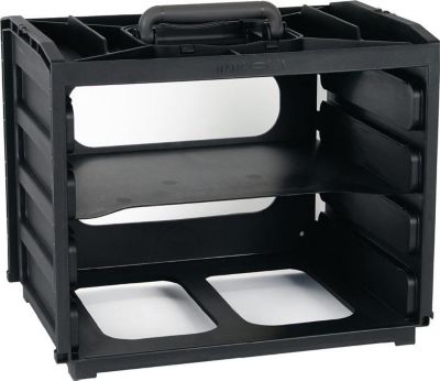 RAACO Sortimentskastentresor, B 376 x T 310 x H 265 mm, 4 Fächer, Polypropylen, ohne Sortimentskästen