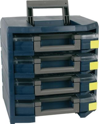 RAACO Sortimentskastentresor Boxxser, B 347 x T 342 x H 305 mm, 4 Fächer, Polypropylen