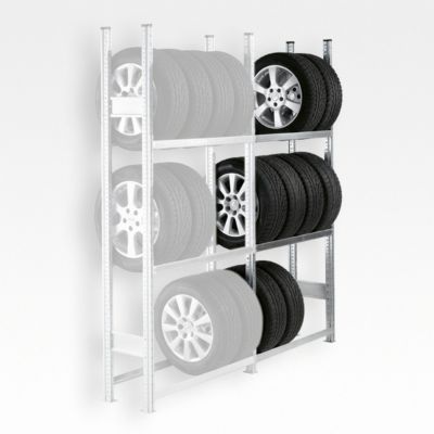 Räderregal R 3000, Anbauregal, H 2278 x B 995 mm, 2 Traversenpaare