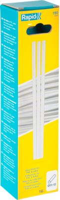 Rapid Klebesticks PVC & Kabel, Ø12 x 190 mm, transparent, lösemittelfrei, 16 Stück