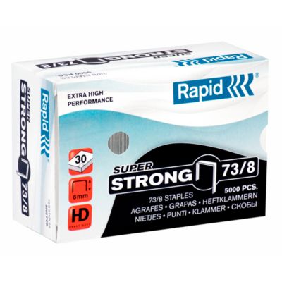 Rapid SuperStrong Heftklammern 73/8, heftet von 10 bis 30 Blatt, 5.000 Stück