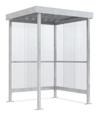 Raucherunterstand WSM Jena, Outdoor, für 2-3 Personen B 1550 x T 1550 x H 2360 mm, verzinkt