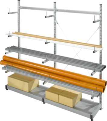 Rayonnage à cantilever KR 3000, baie de base, zinguée