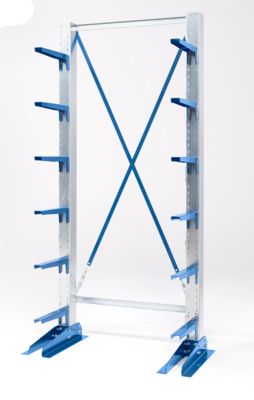 Rayonnage à cantilever SSI Schäfer KRM, module de base, d'un côté, acier, 2000x1000x400, jusqu'à 2300 kg