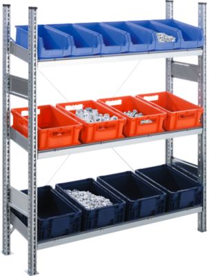 Rayonnage complet SBR 3000, module d'extension, 3 niveaux d'inclinaison, 1536 x 400 x 995 mm