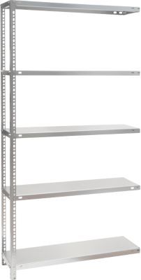 Rayonnage d’extension à visser WR, 5 étagères, l. 1300 x P 300 x H 2000 mm