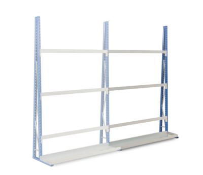 Rayonnage de stockage à profilés, unilatéral, module d'extension, H 2500 x L 1800 x P 340 mm