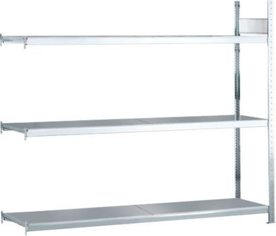 Rayonnage grande capacité WS2000 - H2000 x L2000 x P400 mm, 3 niveaux, acier