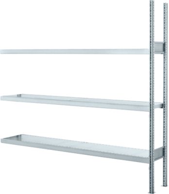 Rayonnage longue portée WR 3000, module d'extension, profondeur 400 mm, hauteur 1960 mm, largeur de module 2282 mm