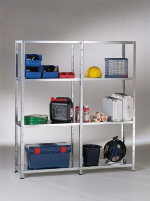 Rayonnage sans boulon, H 1800 x L 1400 x P 350 mm, galvanisé