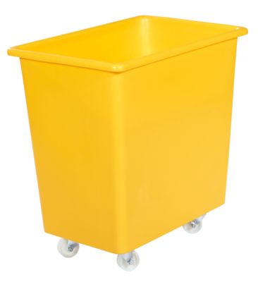 Rechteckbehälter, Kunststoff, fahrbar, 135 l, gelb