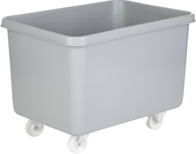 Rechteckbehälter, Kunststoff, fahrbar, 340 l, grau