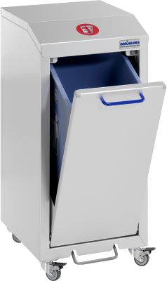 Recycleerbare afvalverzamelaar G-verzamelaar G-verzamelpunt X 2001, L 370 x B 490 x H 800 mm, 1-voudig