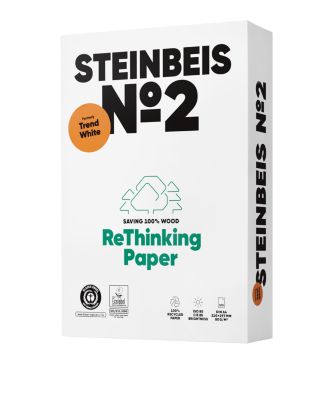 Recyclingpapier Steinbeis №2, DIN A4, 80 g/m², presseweiß, 5 x 500 Blatt