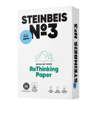Recyclingpapier Steinbeis №3, DIN A4, 80 g/m², naturweiß, 1 Karton = 5 x 500 Blatt