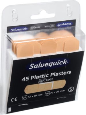 Refill-Einsatz Salvequick® 6036, für Pflasterspender & Pflasterbox, 45 Pflasterstrips, wasserabweisend