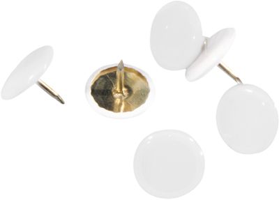 Reißnägel, kunststoffüberzogen, weiß, 100 Stück