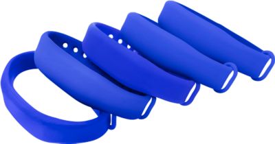 RFID-Armband, f. RFID-Schließsysteme, Mifare Ultralight (13,56 MHz), blau, 5 Stück