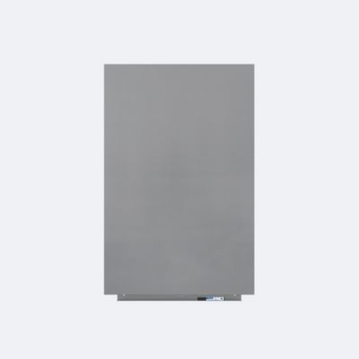 Rocada Whiteboard SKIN PRO, rahmenlos, modular, Hoch-/Querformat, magnethaftend, Ablageschale, B 750 x H 1150 mm, beschichteter Stahl, weißaluminium RAL 9006