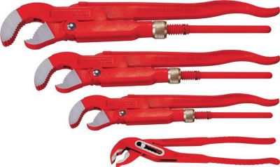 ROTHENBERGER Eckrohrzangenset Profi-Set 4, selbstklemmend, für Rohre 1"-10", 4-teilig
