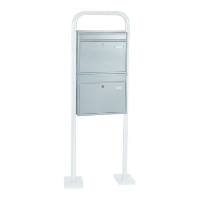 Rottner Briefkastenanlage, mit 2 Briefkästen, ohne Ständer, H 635 x B 440 x T 125 mm, Edelstahl