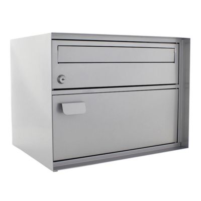 Rottner Paketbriefkasten Edelweiss, CH-Norm, Wandmontage/freistehend, 2 Fächer, Zylinderschloss/Schnappverschluss, 2 Schlüssel, B 415 x T 305 x H 310 mm