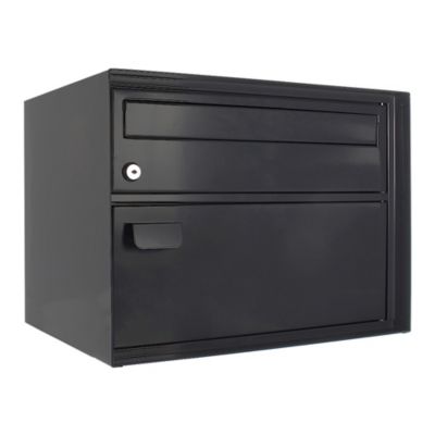 Rottner Paketbriefkasten Enzian, CH-Norm, Wandmontage/freistehend, 2 Fächer, Zylinderschloss/Schnappverschluss, 2 Schlüssel, B 415 x T 305 x H 310 mm