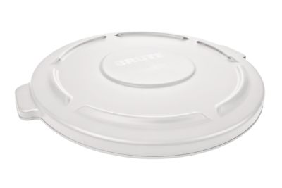 Rubbermaid Deckel Brute für runden Container 166,5 l, mit Ablaufrinnen und Schnappverschluss, L 699 x B 622 x H 51 mm, Kunststoff, weiss