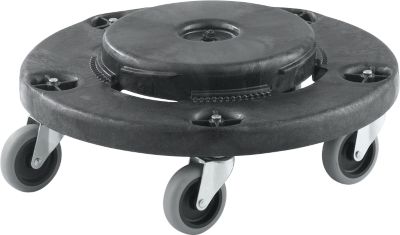 Rubbermaid Fahrgestell Brute für Container 75/121/166/208 l, rund, Polyethylen, schwarz