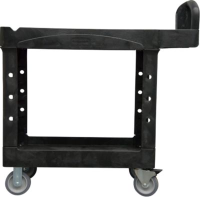 Rubbermaid Mehrzweckwagen Brute, mit 2 Lenkrollen und 2 feststellbaren Bockrollen, bis 227 kg, B 990 x T 457 x H 844 mm, schwarz