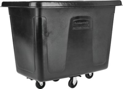 Rubbermaid Transportwanne Cube Truck, mit Rollen, 0,3 m³ (300 l), bis 181 kg, B 710 x T 1085 x H 840 mm, schwarz