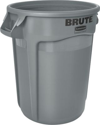 Rubbermaid Wertstoffsammler Brute, rund, Ø 400 x H 435 mm, 37 l, Kunststoff, grau