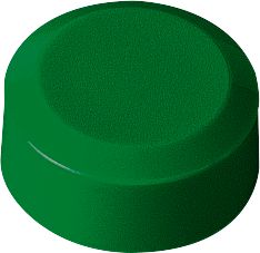 Rundmagnete MAUL, Kunststoff & Metall, Feinstruktur, Haftkraft 170 g, ø 15 x 7,5 mm, grün, 20 Stück