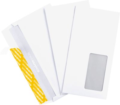 Schäfer Shop Genius Briefumschläge, DIN lang, mit Fenster, haftklebend, 1000 Stück