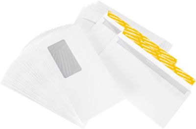 Schäfer Shop Genius Briefumschläge, DIN lang, mit Fenster, haftklebend, 250 Stück
