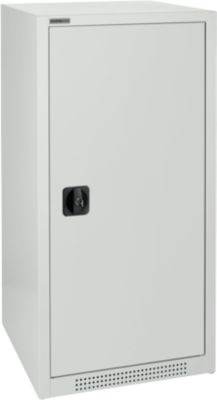 Schäfer Shop Genius Flügeltürschrank FS, Stahl, mit Belüftungslöchern, B 545 x T 420 x H 1105 mm, 3 OH, lichtgrau RAL 7035/lichtgrau RAL 7035, bis 250 kg
