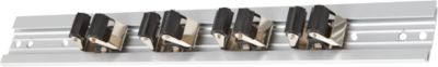 Schäfer Shop Genius Gerätehalterleiste für FS Putzmittelschränke, Aluminium verzinkt, 4 Halter