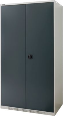Schäfer Shop Genius Schwerlastschrank FS, Stahlblech, B 1055 x T 620 x H 1950 mm, 5 OH, lichtgrau/anthrazitgrau, bis 1000 kg