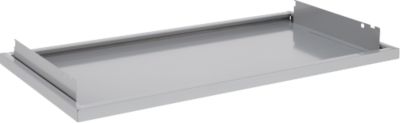 Schäfer Shop Genius Tablarauszug für FS Materialschränke, Stahlblech weißaluminium RAL 9006, B 910 x T 490 x H 80 mm